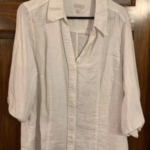 Talbots White Linen